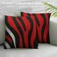 thumbnail image 3 of Shiartex Throw Pillow Covers Modern Abstract Red Black White Strip Dot Decorative Pillow Cases Home Decor Square Pillowcases,Multi-Size, 3 of 5