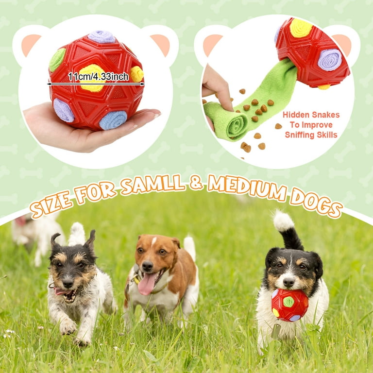 Lmhce Dog Snuffle Ball Toy Interactive Dog Puzzle Ball, Encourage Natural  Foraging Skills Slow Feeder Training Sniff Toy for Large Medium Small Dogs