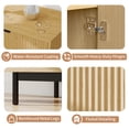 thumbnail image 4 of 58" Modern TV Stand for 65 Inch TV, Entertainment Center with Storage Cabinets and Adjustable Shelves, Fluted TV Cabinet, Wood Media Console Table for Living Room, Bedroom, Natural Oak, 4 of 9