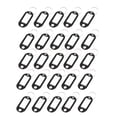 thumbnail image 1 of 30 Pcs Plastic Oval Shaped Key Fobs Luggage ID Label Name Tag Keyring Black, 1 of 1