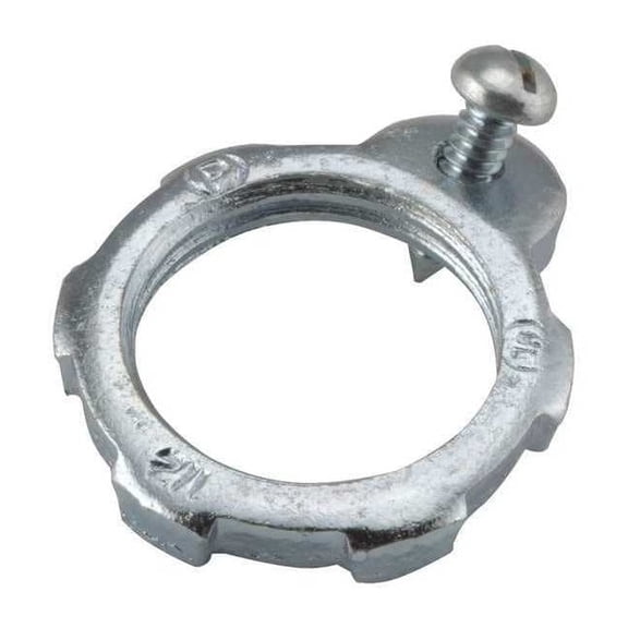 Raco IMC Locknut, 4 in, Threaded, Steel, Zinc Plated, Gray 1256