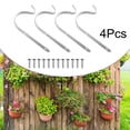 thumbnail image 6 of 4Pcs Metal Hanging Plant Bracket Curved Hook For Flower Pot Bird Feeder, 6 of 9