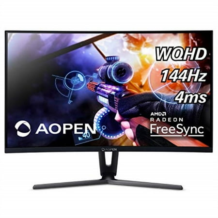 aopen 32hc1qur pbidpx 31.5-inch 1800r curved wqhd (2560 x 1440) gaming monitor with amd radeon freesync technology (display, hdmi & dvi