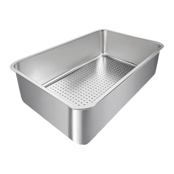 Bandeja de arena para gatos, bandeja de arena para mascotas, fácil de limpiar, con tamiz desmontable. D