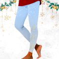 thumbnail image 4 of Leggings de Invierno Gibobby Yoga Ajustados Estampado Navideño Degradado Aqua L, 4 of 5