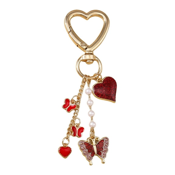 Lovely Floral Initial Letter Keyring Charm for Handbags Backpacks And Keys Alloy Jewelry Accessory In Multiple Color