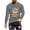 Grey, variant on Fashionable Mens Printed Top with Long Sleeved Round Neck and Smiling Face Printed Top/Shirt
