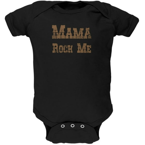 Mother''s Day Mama Rock Me Black Soft Baby One Piece - 3-6 months