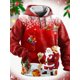 thumbnail image 3 of Sudadera con capucha divertida para hombre, con estampado 3D, temática navideña, con cordón, ropa deportiva, camisetas de manga larga, ropa informal para hombre, 3 of 5
