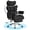 Black, variant on CONCETTA Ergonomic Big and Tall Office Chair, Scratch-Resistant PU Leather Executive Desk Chair with Spring Lumbar Support Brown