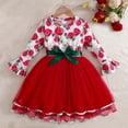 thumbnail image 2 of Tauxra Robe en Maille à Manches Longues pour Femmes avec Ceinture Nœud Imprimé Floral Robes de Soirée, Robe Évasée Ligne A pour Femmes Décontractée Automne Hiver, 2 of 9