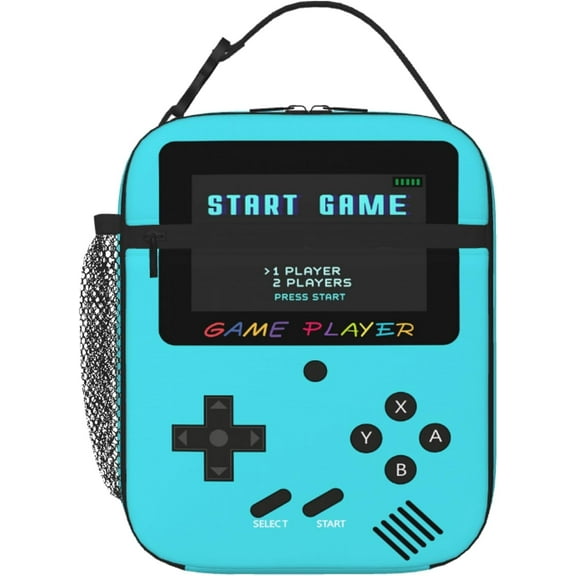 Kids Lunch Box,Boys Game Console Insulated Lunch Box,Gamer Reusable Portable Lunch Bag for Teens Kids Boys School