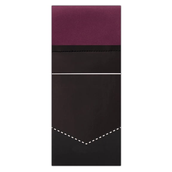 Jacob Alexander Men's Pre-Folded Rectangular Pocket Square Handkerchief Hanky - Burgundy