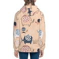 thumbnail image 4 of Kll Unisex Kids Boys Girls Hooded Pocket Pullover Hoodies-Cute Ink Drawn Elephants, 4 of 9