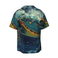 thumbnail image 2 of Fotbe Surfing Turtle print Short Sleeve Button Down Shirts for Men Casual Summer Beach Wrinkle Free Shirt-3X-Large, 2 of 7