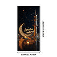 thumbnail image 5 of Ramadan Themed Banner with Crescent Moon Starry Night Background Mosque Elements Backdrop Party Decorations for Ramadan Celebrations Iftar Gatherings Family Parties Islamic Events Cultural Festivities, 5 of 8