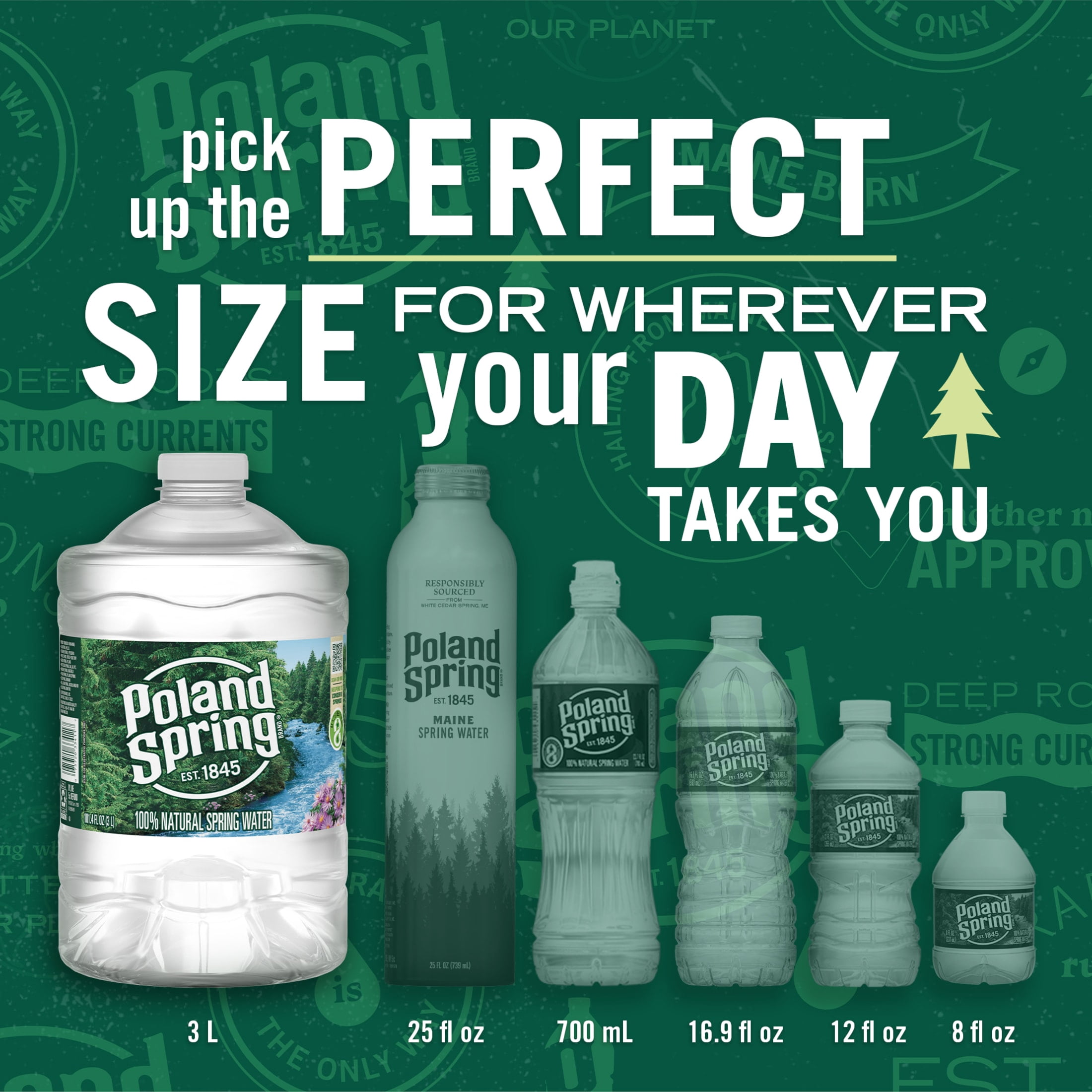 (3 pack) Poland Spring Maine Spring Water, 3 Liter, Single Jug