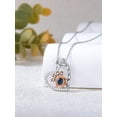 thumbnail image 4 of CACA LADY Paw Print Necklace Dog Pendant Pet Cat Necklace 925 Sterling Silver Memorial Necklace for Women Dog Mom Cat Lover Gifts, 4 of 6