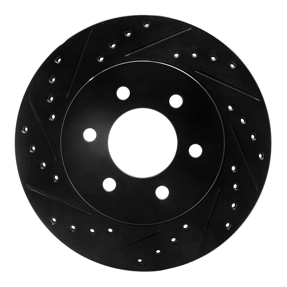 Dynamic Friction Company 633-40084L DFC Brake Rotor - Drilled And Slotted - Black