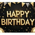 thumbnail image 3 of Yatrandify Gold Balloons Happy Birthday Banner Celebration Backdrop for Party Decoration Event Indoor Kids, 3 of 7