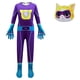 thumbnail image 2 of Halloween Children's Cosplay Kids Superhero Costume Pink and Blue Full Body Suit with Gloves and Boot Covers for Halloween, 2 of 4