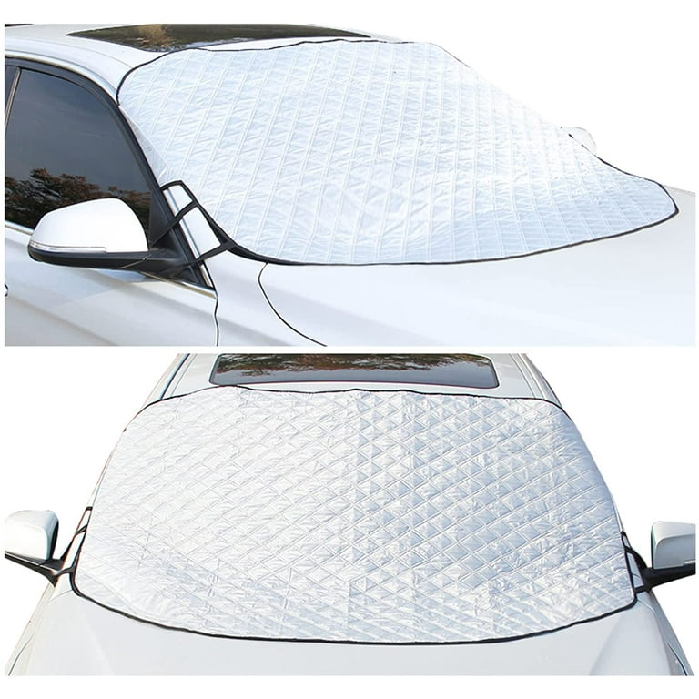 AUTODECO Windshield Cover for Ice and Snow - 4 Layer Leakproof