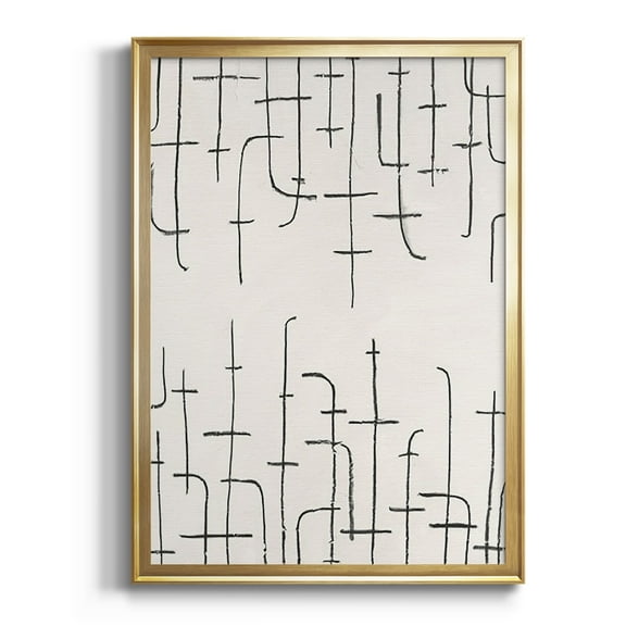 Vertical Arrangement I Premium Framed Print, in Gold, Black, or Silver - Ready to Hang