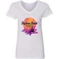 thumbnail image 3 of Inktastic Daytona Beach Florida Sunset Women's V-Neck T-Shirt, 3 of 5