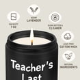 thumbnail image 6 of 7oz Black Clear Glass Candle, Lavender Scented, Teacher Gift, Aromatherapy Candle for Home, Gift for Educator, 6 of 7