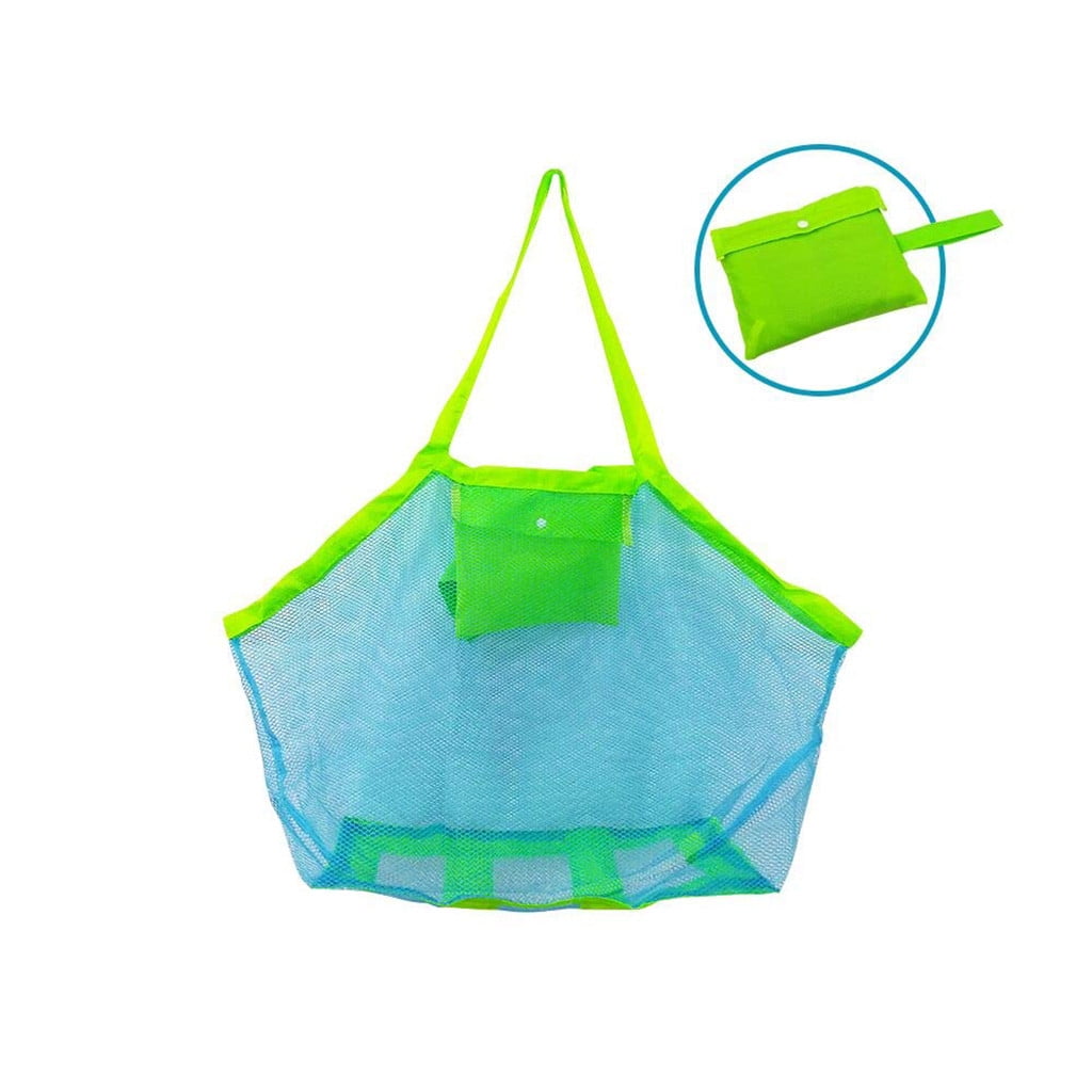 Mortilo Beach Toys Large Mesh Tote Bag Clothes Toys Carry All Sand Away ...