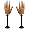 thumbnail image 1 of Mano de práctica de silicona para uñas acrílicas Maniquí femenino flexible Mano de práctica de tamaño natural con soporte para uñas Herramientas de práctica de arte de uñas (3#-2P), 1 of 5
