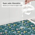 thumbnail image 5 of Sikiie Floral Dish Drying Mat, Kitchen Counter Mat, Self Drying Mat for Kitchen Counter Dish Drying Pad ,for Dishes, Utensils, Pots and Pans（24" x 18"）, 5 of 7