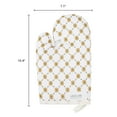 thumbnail image 6 of Unique Bargains Soft Floral Heat-Resistant Oven Mitts Cooking Gloves White/Yellow, 6 of 6
