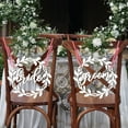 thumbnail image 4 of Miangastore 1 Set Bride Groom Wooden Chair Sign Wedding Reception Chair Sign for Bride Groom, 4 of 8