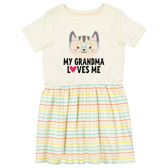 Inktastic Grandma Loves Me Girls Toddler Dress
