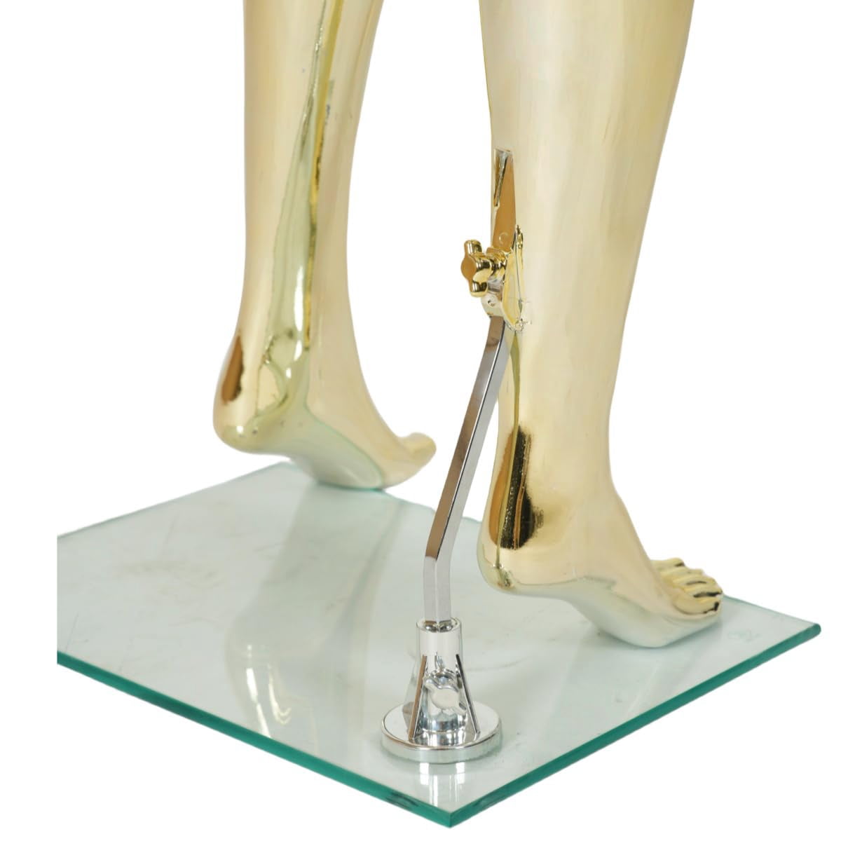 70 in Gold Female Mannequin Dress Form Display - Manikin Torso Stand Realistic Full Body Mannequin for Retail Clothing Shops