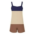 thumbnail image 5 of Vhkiploz Summer Tank Romper For Women Printed Sleeveless Adjustsble Strap Shorts Tank Overalls Casual Vacation Stretch Cami Shorts Outfits With Pockets, 5 of 5