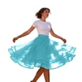 thumbnail image 3 of Womens Tumu Skirts Solid Color Flare Underskirts with Stretch Waist Casual Lightweight Knee Length A Line Tulle Skirt for Women Light Blue XL, 3 of 5