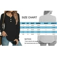thumbnail image 5 of MOSHU V-neck T Shirts for Women Casual Long Sleeve Tunic Tops Curve Hem Fall Button Shirts, 5 of 8