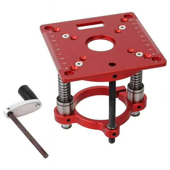 Mini Router Table Insert Plate and Router Lift for 65mm Universal Trimming Machine,Square Woodworking Bench Router