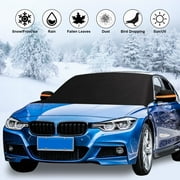Car Windshield Snow Cover, Snow Frost Ice Cover Sunshade with Elastic Hooks Fits Most Car, SUV, Truck, Van or Automobile S-Size 46" x 81"