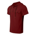 thumbnail image 3 of Workout Tops for Men Loose Fit Wrap T Shirts Tech Shirts Men Fit Shirt Short Athletic Compression Long Sleeve Loose T Shirts Men T Shirt under Scrub Shirts Men T Shirt Tops Men's Slim Fit Button, 3 of 3