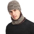 thumbnail image 4 of Apuakthei - Conjunto de gorro y bufanda de invierno para hombre y mujer, gorro de punto cálido, gorro de invierno con forro grueso, calentador de cuello para hombre y mujer, 4 of 5