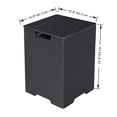 thumbnail image 3 of Elementi Plus Propane Tank Cover Table Outdoor Fire Pit Side Table Square Propane Tank Hideaway Storage Box for 20lb Propane Gas Tank Concrete Marble Porcelain - Bulgaria Black, 15.9" x 15.9" x 24.9", 3 of 4
