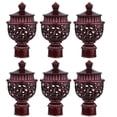 thumbnail image 2 of 6PCS Decorative Window Curtain Rod End Creative Window Curtain Rod Head Plug Retro Roman Curtain Rod Fittings for Home Decor (Vintage Red), 2 of 4