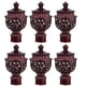 thumbnail image 2 of 6 piezas de extremos decorativos para barra de cortina, creativos, estilo retro romano, para decoración del hogar (rojo vintage), 2 of 5