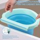 thumbnail image 3 of Elegante bote de basura plegable para cocina, puerta, cocina, bote de basura montado en la pared para coche, hogar, oficina, azul, 1 unidad, 3 of 5