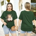 thumbnail image 4 of XCHQRTI Christmas Tree Shirt for Women Plus Size Tshirt Short Sleeve Graphic Top, 4 of 10