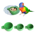 thumbnail image 2 of CIYISON Bird Food Dish Parrot Feeding Cups Plastics Water Dish Bowl with Handle Hanging in Cage for Small Medium Parrots 3 Sizes, 2 of 18