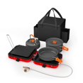 thumbnail image 1 of Cocina de camping portátil de 2 quemadores Hisencn, kit de 20,000 BTU, 1 of 9